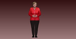 angela merkel ready print 3D model