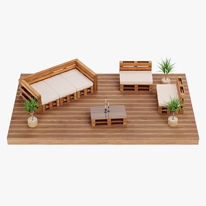 Garden Setup 04 3D model