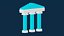 Bank icon pixel art style