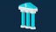 Bank icon pixel art style