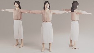 3D Asian woman Animation3D 160 Mari