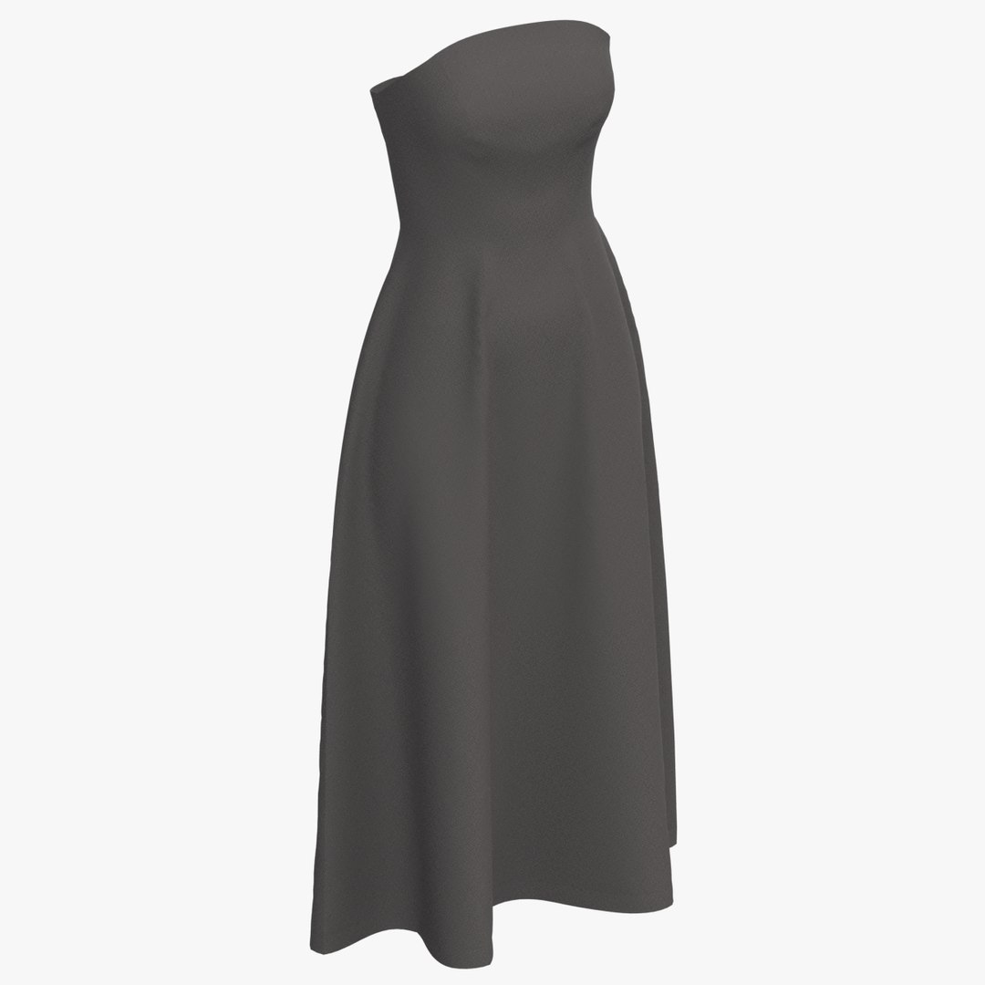 Strapless Dress 3D - TurboSquid 1845329