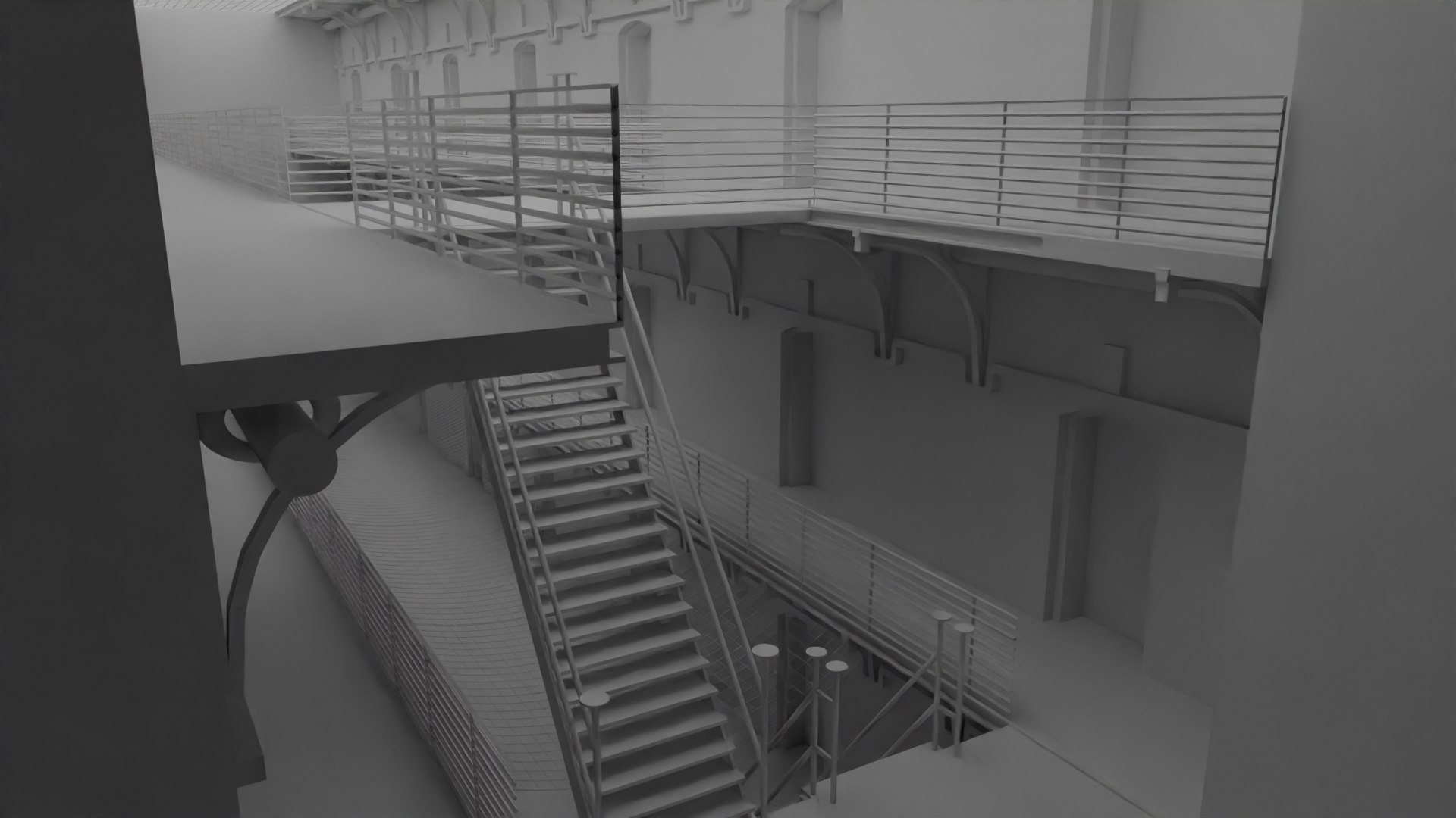 Prison Interior 3D Model - TurboSquid 2157348