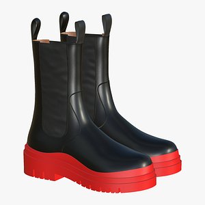 Leather Boots Black New Design