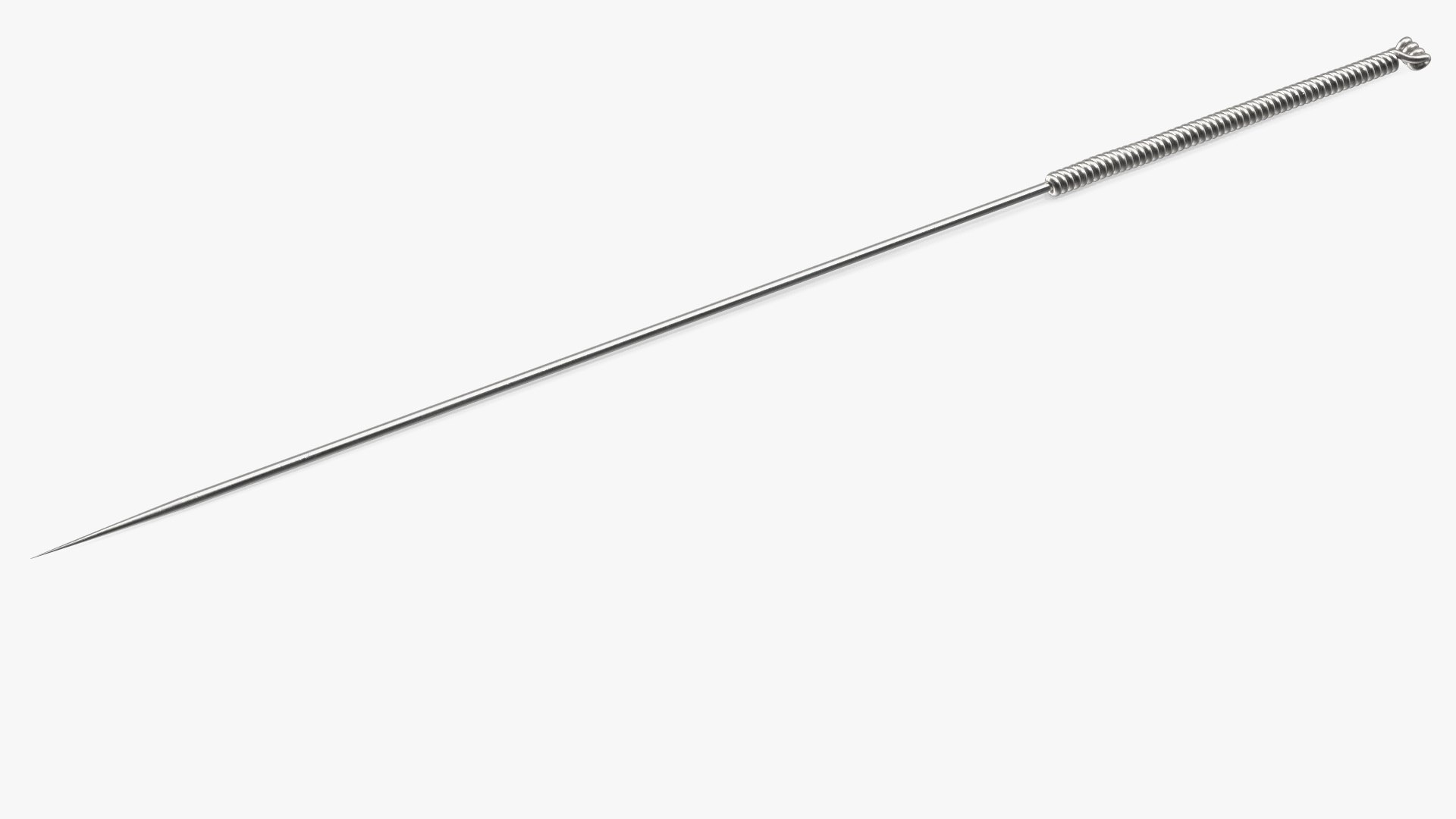 Long Acupuncture Needle Silver 3D model preview