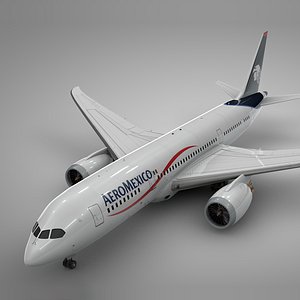 3D model boeing 787 dreamliner aeromexico