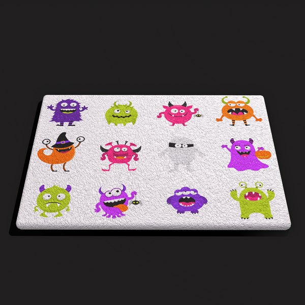 Halloween Monsters Decorative Mat 3D