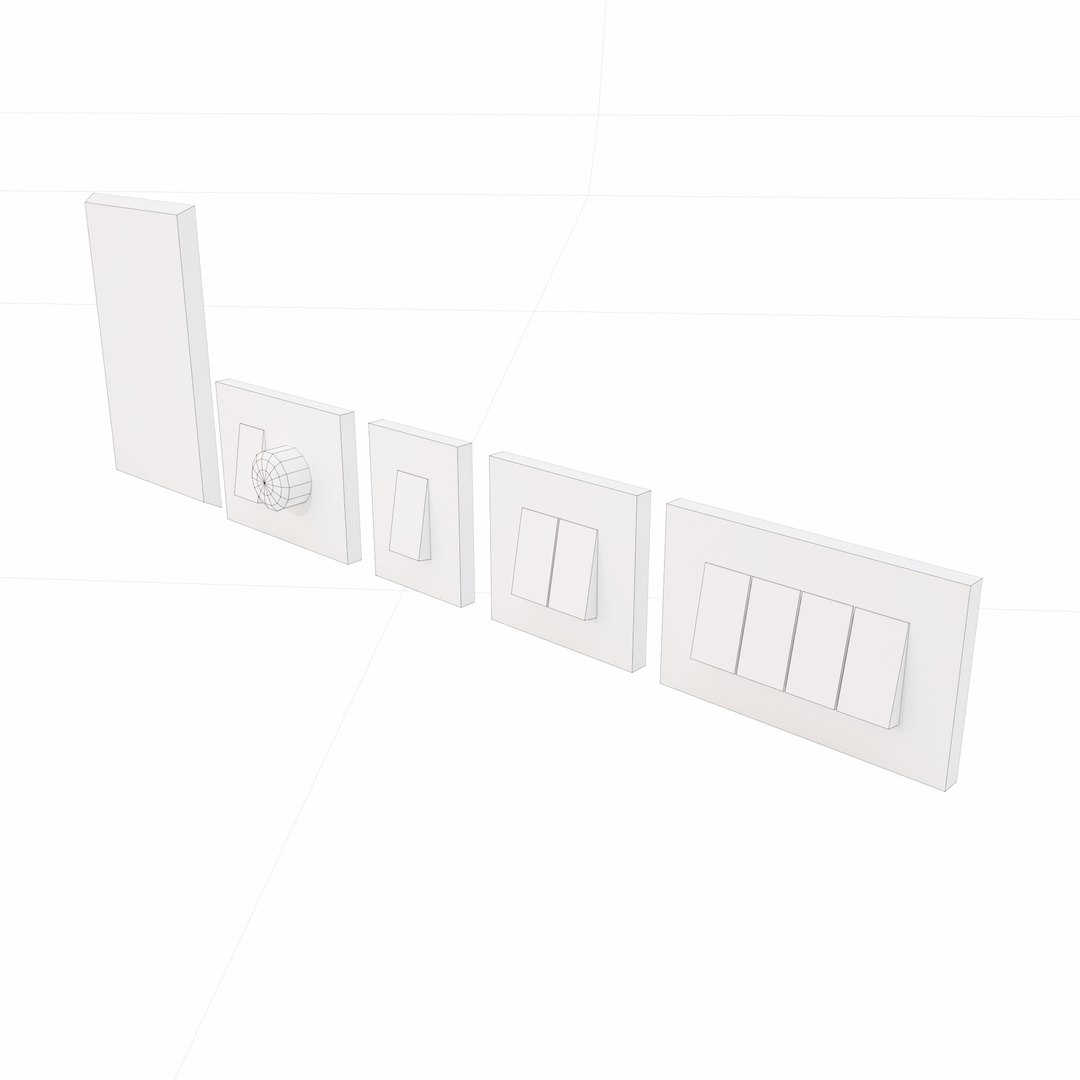 Electrical Outlets And Switches Lowpoly 3d Model 3D Model - TurboSquid ...