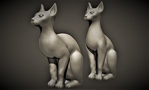 3D sphynx cat