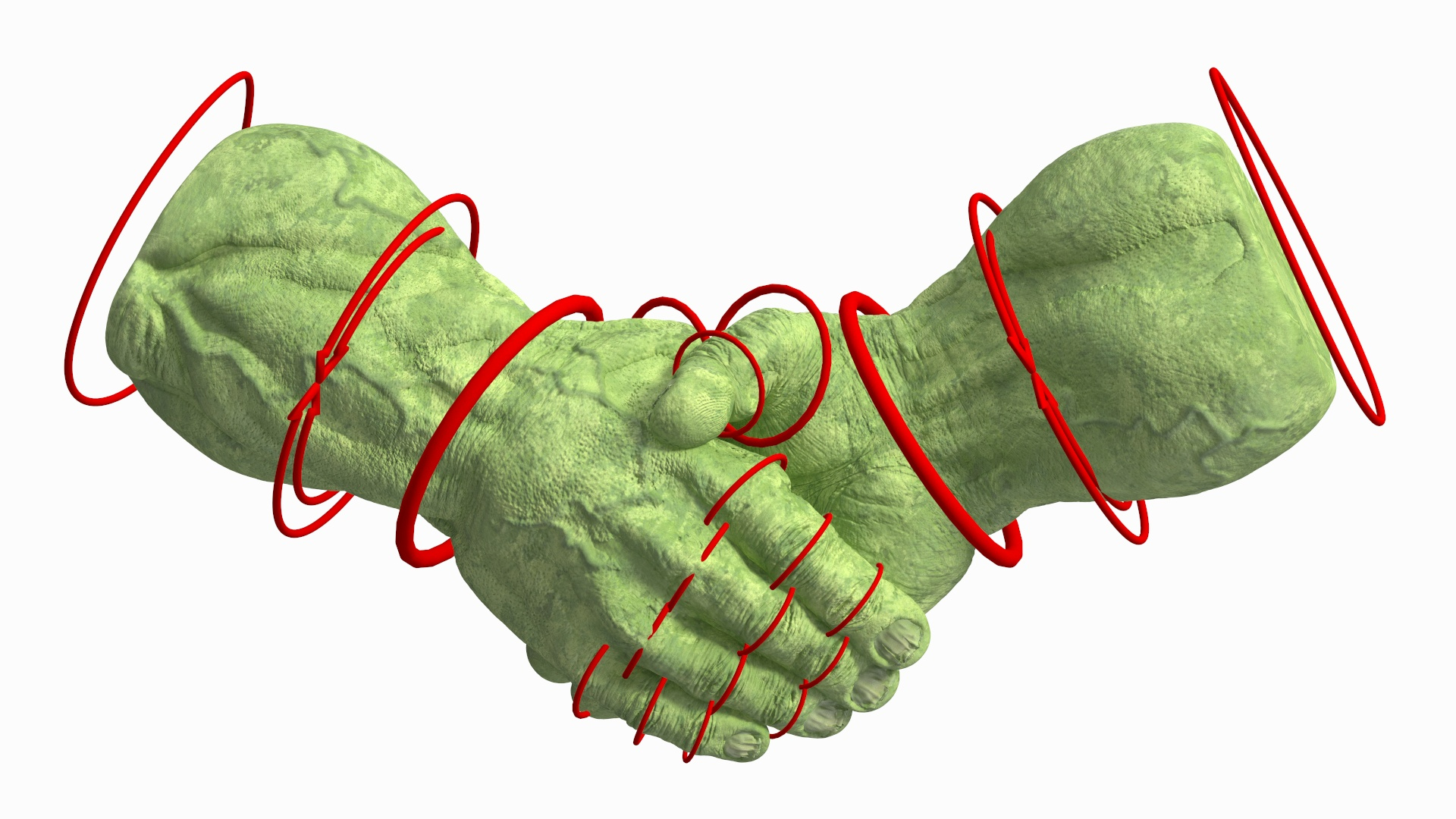 3D Handshake Hulk Hands Rigged - TurboSquid 2112003