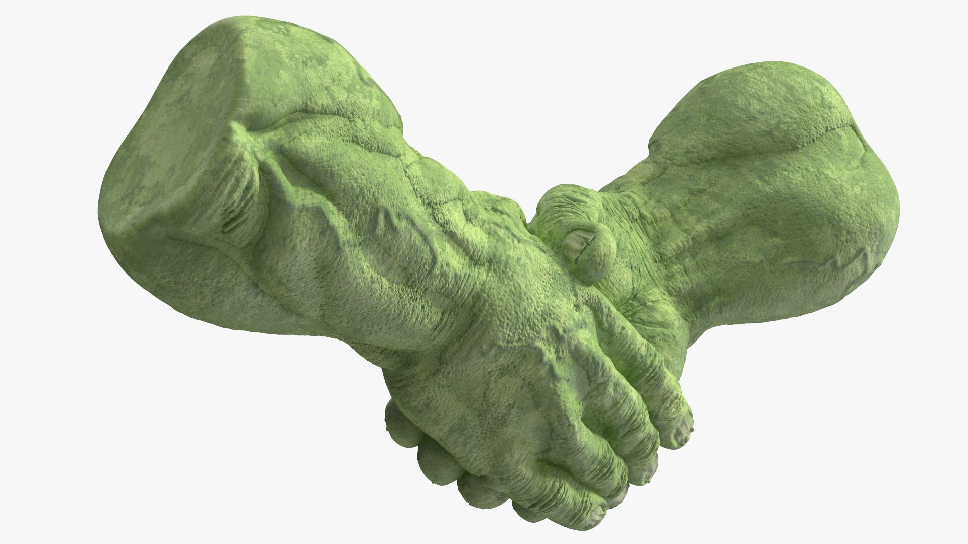 Handshake Hulk Hands Rigged 3D model preview