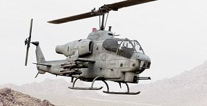 3D Bell AH-1W Super Cobra twin-engined attack helicopter