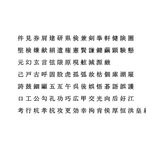 chinese ms pmincho font model