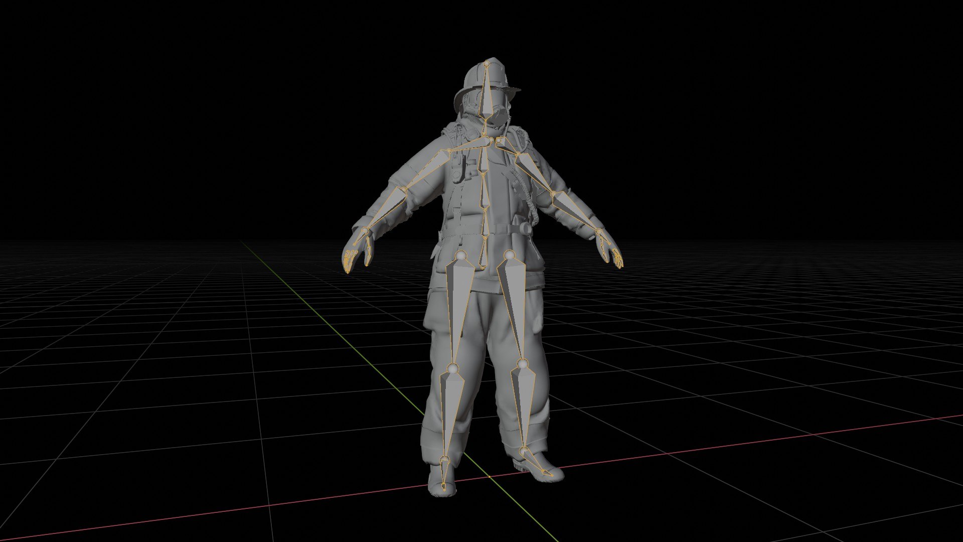 FIREFIGHTER Modern USA RIGGED Model - TurboSquid 1916336