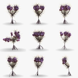 Alien plants set 009 3D model
