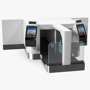 3D model Airport Smart Check In Service Rigged