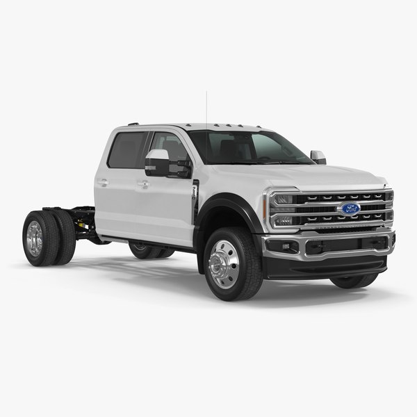 Modelo 3d Cabina Regular 2023 Ford Super Duty F 550 Chasis Desnudo Blanco Turbosquid 2167652 9044