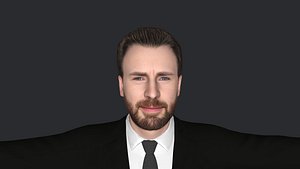 Chris Evans  Hyper Realistic Full Body Fully Rigged 3D Character 3D model
