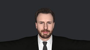 Chris Evans Hyper Realistic Full Body Fully Rigged 3D Character