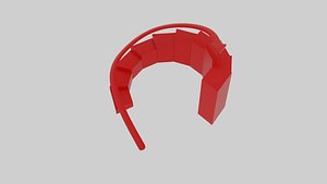 arrow curve graph 3d model