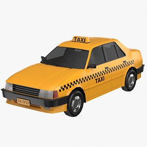 Taxi Sedan - Low Poly Game Ready Vehicle Low-poly