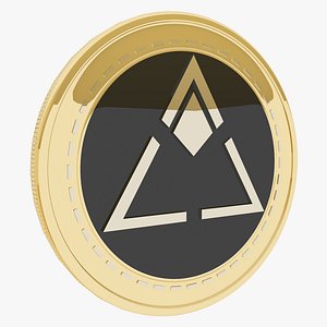 LoyalCoin Cryptocurrency Gold Coin 3D model
