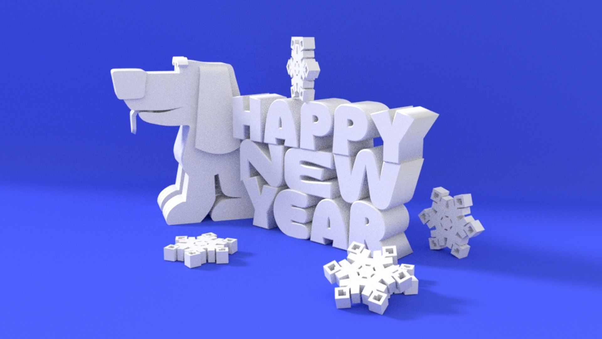 Happy new year 3D model - TurboSquid 1232021