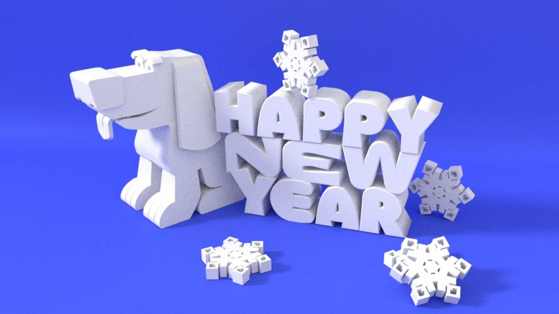 Happy new year 3D model - TurboSquid 1232021