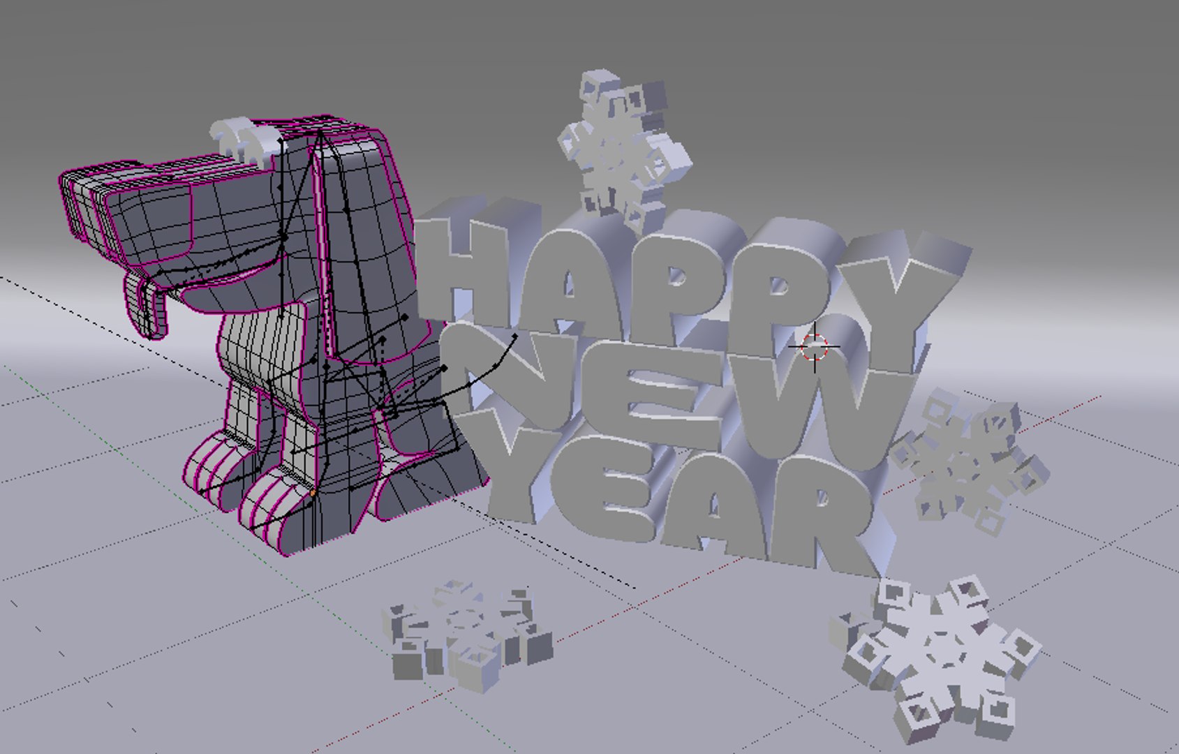 Happy new year 3D model - TurboSquid 1232021