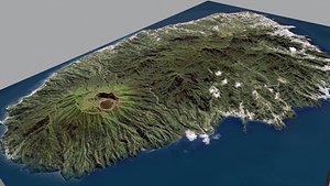 3D Saint Vincent and the Grenadines Caribbean Sea model