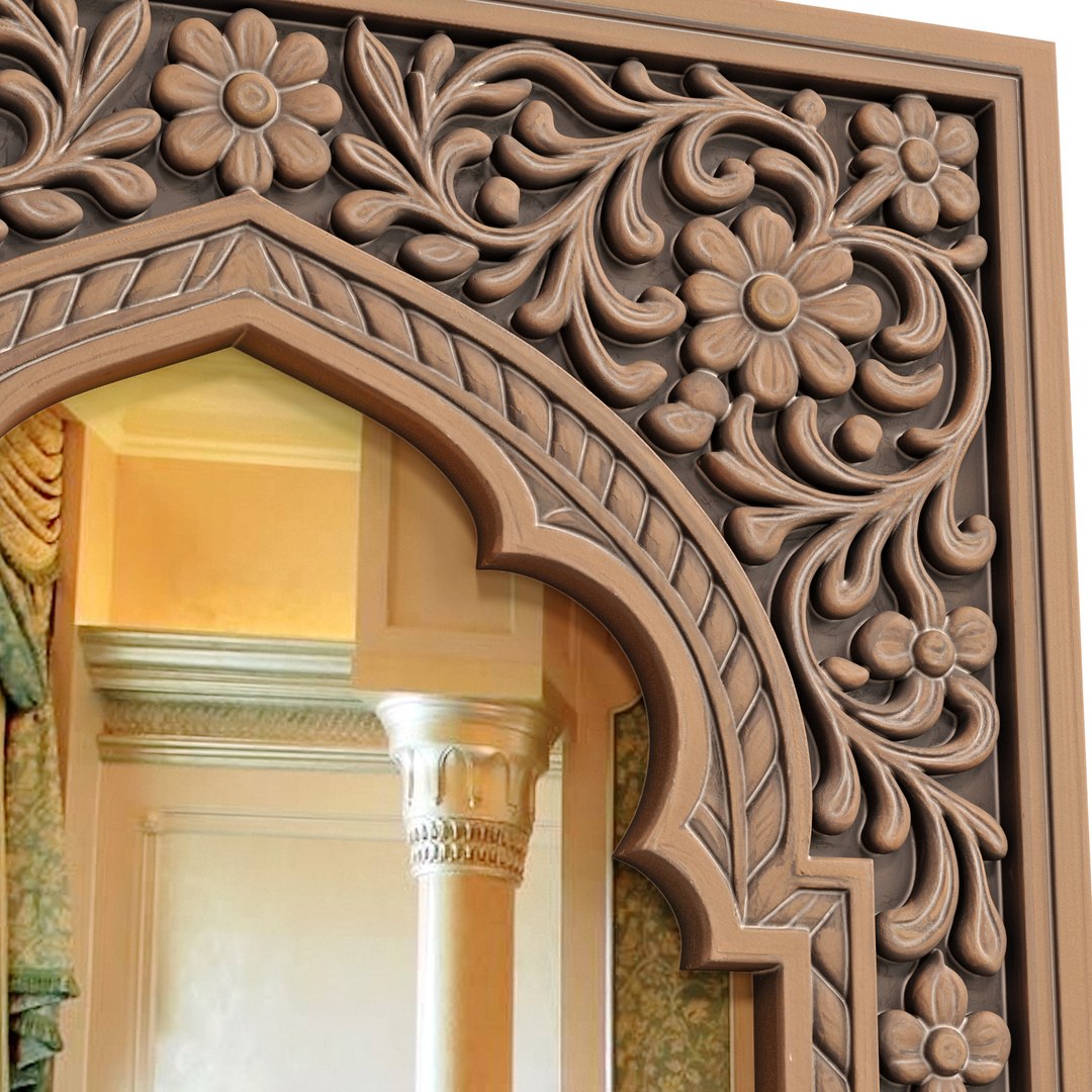 3D Eastern Luxurious arched Wall Mirror Carved Wooden Frame Florals 3D model model https://p.turbosquid.com/ts-thumb/vY/Jd2zbl/zP/3ddd3/jpg/1789029009/1920x1080/fit_q87/21dcf2291e80a61f5e5695e10ef2772bd0e8c153/3ddd3.jpg