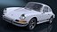 White Porsche 911 1968 Simplified