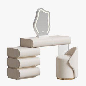Humply Modern White Makeup Vanity Set