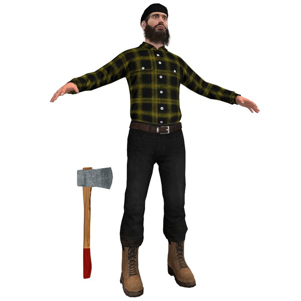 3d model lumberjack man