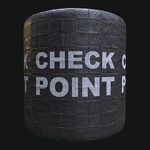 3D Checkpoint Tarpaulin Sheet 4x4m Game Ready model