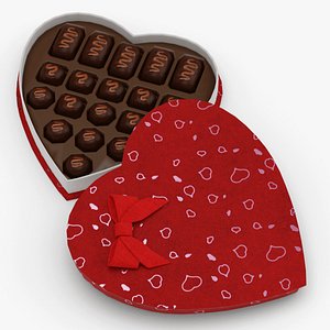valentine s candy box 3D model