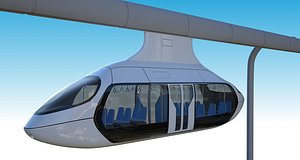 3D model sky rail levitates