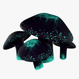 3D Stylized Fantazy Mushroom model