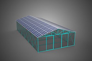 3D PVS SOLAR PANEL ROOF GREENHOUSE HOTHOUSE GLASSHOUSE GARDEN FARM