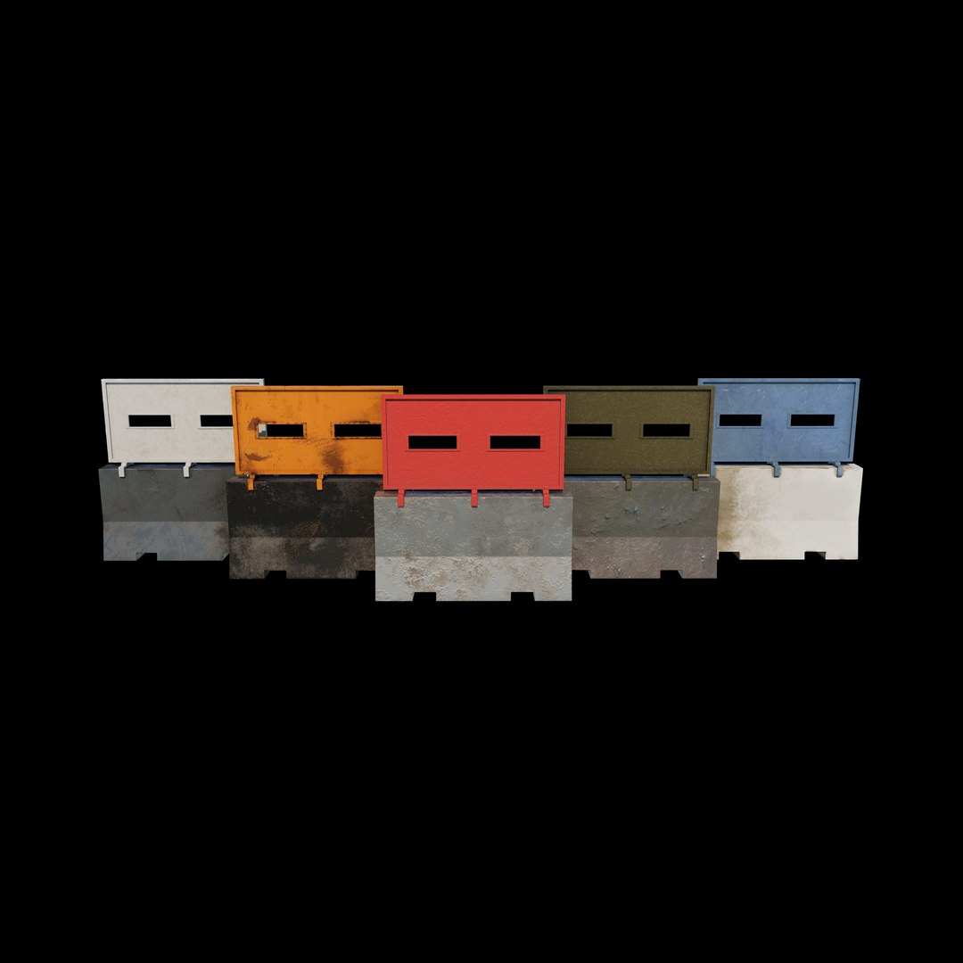 Roadblock Barrier 3D - TurboSquid 2398963