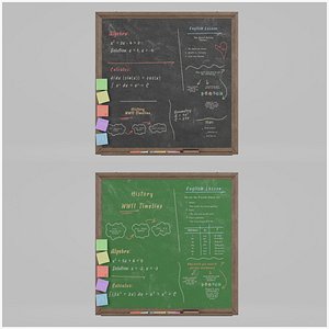Square Wooden Chalkboards Duo - Customizable Writing Board Set