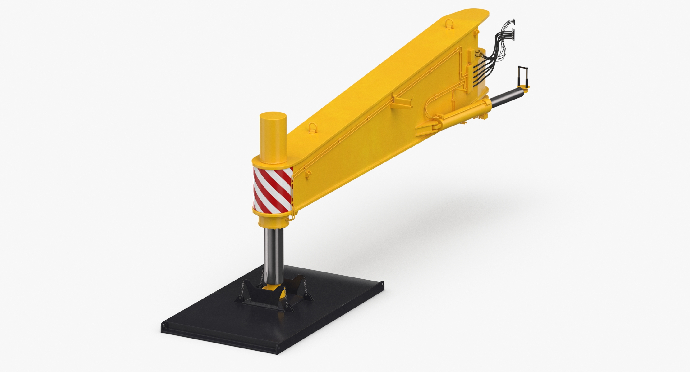 3D Crane Outrigger Large 02 Yellow