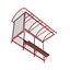3D Red Bus Stop Station model