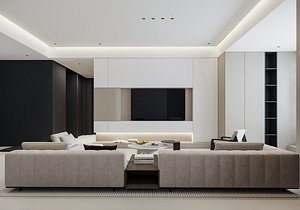 Modern living room model