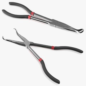 Spark Plug Wire Removal Plier with Curved Jaw 3D model