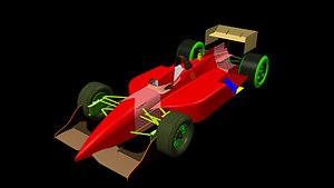 3D indy racing car