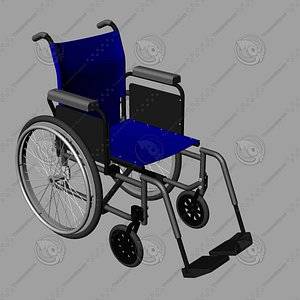 wheelchair chair wheel 3d model