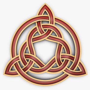 triquetra celtic knot 3D