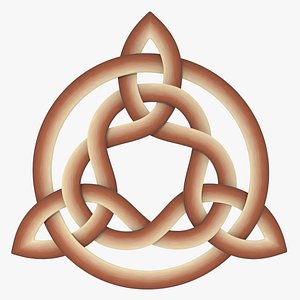 triquetra celtic knot 3D
