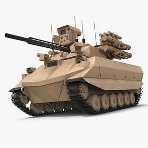 Desert Combat Vehicle with Missile Launchers Simplified model